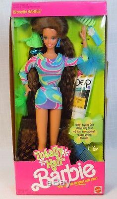 Totally Hair Barbie Brunette Doll Vintage 1991 Ultra Long Hair Sealed Box