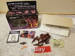 Transformers CHOP SHOP Deluxe Insecticon UNUSED STICKER Complete Box G1 Vintage