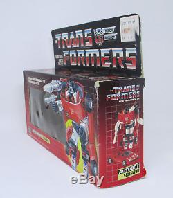 Transformers G1 Vintage SIDESWIPE Autobot Figure with Box 1984 Hasbro