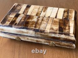 Trinket Jewellery Box Vintagecamel Bone And Brasshandcraftedrare