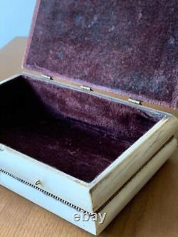 Trinket Jewellery Box Vintagecamel Bone And Brasshandcraftedrare