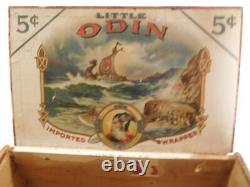 VIKING! Little Odin Cigars Antique Wood Box