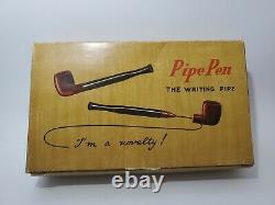 VINTAGE 12 PIPE-PEN THE WRITING PIPE on RETAIL BOX NEW OLD STOCK 1960's