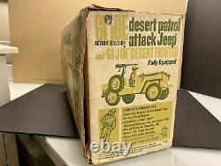 VINTAGE 1967 HASBRO GI JOE DESERT PATROL ATTACK JEEP COMPLETE in BOX RAT PATROL