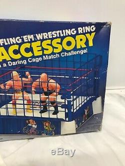 VINTAGE 1985 LJN WWF Cage Match Accessory Panel WITH BOX