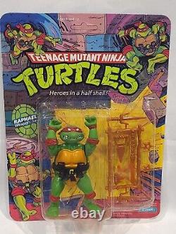 VINTAGE 1988 Playmates TMNT Teenage Mutant Ninja Turtles Raphael 10-Back MOC