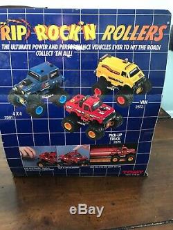 VINTAGE 1988 Tomy Rip Rock n Rollers Red 4x4 Pick-Up Truck Rockn 2574 With Box 35