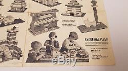 VINTAGE 50´s 40's LEGO System MURSTEN leaflet 187 Mursten rare alt ABB Bricks