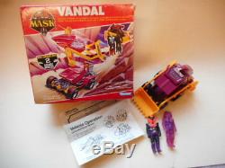 VINTAGE 80'S MASK M. A. S. K Kenner VANDAL VENOM bulldozer ACTION FIGURE BOX BOXED