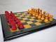 Vintage Art Deco Bakelite Chess Set K 57 Mm And Box Plus Sorrento Chess Board