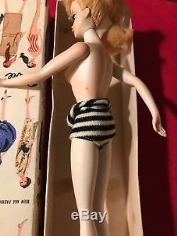 VINTAGE BARBIE BLONDE PONYTAIL 3 Doll with BOX / Mattel