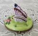 Vintage Chamart Limoges Peint Main Purple Butterfly Hinged Trinket Box, France