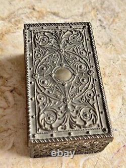 VINTAGE ELEGANCE ornate Steel trinket box-perfect for jewelry (small)