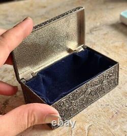 VINTAGE ELEGANCE ornate Steel trinket box-perfect for jewelry (small)