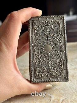 VINTAGE ELEGANCE ornate Steel trinket box-perfect for jewelry (small)