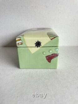 VINTAGE Fabienne Jouvin Porcelain Box Collectible Art, Artist Signed, Home