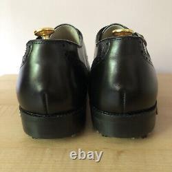 VINTAGE FootJoy Classics Black Leather monkstrap golf shoes Men's 12.5E RARE box