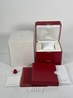 VINTAGE GENUINE CARTIER Red watch box case COWA 0045 Booklet 250713001yA