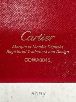 VINTAGE GENUINE CARTIER Red watch box case COWA 0045 Booklet 250713001yA