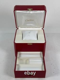 VINTAGE GENUINE CARTIER Red watch box case COWA 0045 Booklet 250713001yA