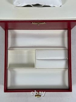 VINTAGE GENUINE CARTIER Red watch box case COWA 0045 Booklet 250713001yA