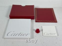 VINTAGE GENUINE CARTIER Red watch box case COWA 0045 Booklet 250713001yA