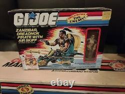 VINTAGE GI JOE 1987 ZANZIBAR DREADNOK PIRATE WITH AIR SKIFF New In Box ARAH MOC