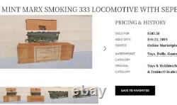 VINTAGE MARX No. 333 NYC LOCOMOTIVE + 3991 TENDER NEW IN ORIGINAL SHIPPING BOX