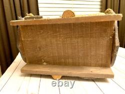 VINTAGE Nautical Anchor Large WOODEN CRATE Box Farmhouse Decor Rustic Storage
