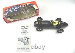 VINTAGE PAGCO JET RACING CAR #7 IN BOX With PAPERWORK BLACK PLASTIC 11 1/2 LONG