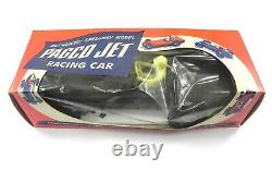 VINTAGE PAGCO JET RACING CAR #7 IN BOX With PAPERWORK BLACK PLASTIC 11 1/2 LONG