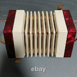 VINTAGE SCHOLER CONCERTINA Accordion CHU 100, with original box READ