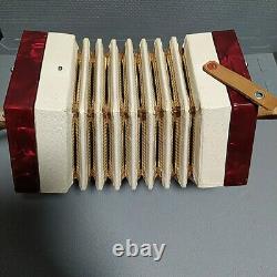 VINTAGE SCHOLER CONCERTINA Accordion CHU 100, with original box READ