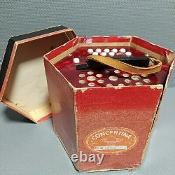 VINTAGE SCHOLER CONCERTINA Accordion CHU 100, with original box READ