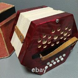 VINTAGE SCHOLER CONCERTINA Accordion CHU 100, with original box READ