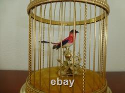 VINTAGE SWISS REUGE SINGING BIRD CAGE BIRD AUTOMATON MUSIC BOX (Watch The Video)