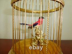VINTAGE SWISS REUGE SINGING BIRD CAGE BIRD AUTOMATON MUSIC BOX (Watch The Video)