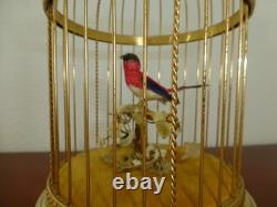 VINTAGE SWISS REUGE SINGING BIRD CAGE BIRD AUTOMATON MUSIC BOX (Watch The Video)
