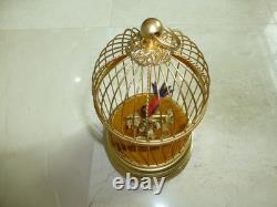 VINTAGE SWISS REUGE SINGING BIRD CAGE BIRD AUTOMATON MUSIC BOX (Watch The Video)