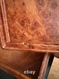 VINTAGE WOOD TRINKET BOX With STERLING SILVER & MARCASITE STONES