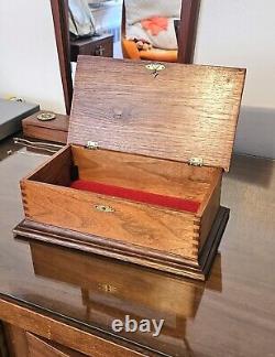 VINTAGE WOODEN BOX SOLID WOOD EXCELLENT CONDITION 70s- MULTIPURPOSE