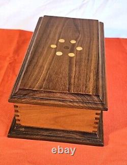 VINTAGE WOODEN BOX SOLID WOOD EXCELLENT CONDITION 70s- MULTIPURPOSE