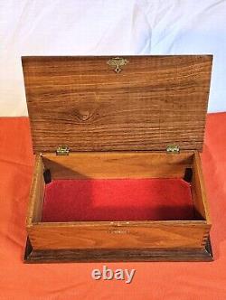 VINTAGE WOODEN BOX SOLID WOOD EXCELLENT CONDITION 70s- MULTIPURPOSE