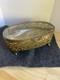 Vtg 24 K Gold Plated Keepsake Jewelry Box. Oval Trinket Box