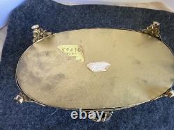 VTG 24 K Gold Plated Keepsake Jewelry Box. Oval Trinket Box