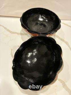 VTG unique handcrafted Kashmiri papier-mâché pumpkin-shaped lidded box