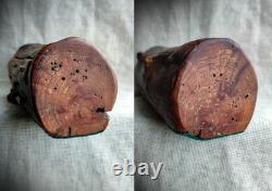 Very OLD Vintage Hand Carved Wood 4 Drawer Trinket Jewelry Box American Rustics