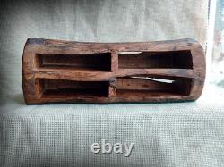 Very OLD Vintage Hand Carved Wood 4 Drawer Trinket Jewelry Box American Rustics