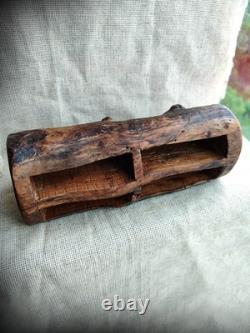 Very OLD Vintage Hand Carved Wood 4 Drawer Trinket Jewelry Box American Rustics