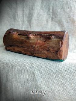 Very OLD Vintage Hand Carved Wood 4 Drawer Trinket Jewelry Box American Rustics